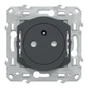 Prise avec terre affleurante à assembler Ovalis, SCHNEIDER ELECTRIC, anthracite