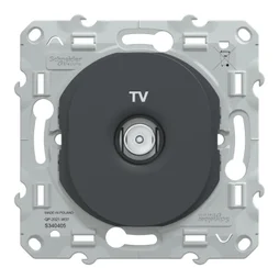 Prise tv à assembler Ovalis, SCHNEIDER ELECTRIC, anthracite