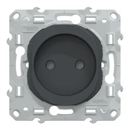 Prise sans terre à assembler Ovalis, SCHNEIDER ELECTRIC, anthracite