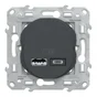 Prise chargeur usb A+C 12W à assembler Ovalis, SCHNEIDER ELECTRIC, anthracite