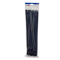 Lot de 100 colliers, diam. 4 à 90 mm, L.350 mm, noir, LEXMAN