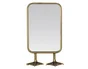 Miroir rectangulaire Pieds de canard doré, l.21.5 x H.36 cm EMDE