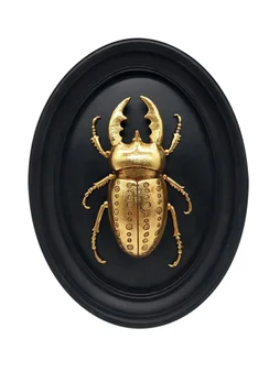 Décoration murale Lucane, noir et doré EMDE l.21 x H.27 cm