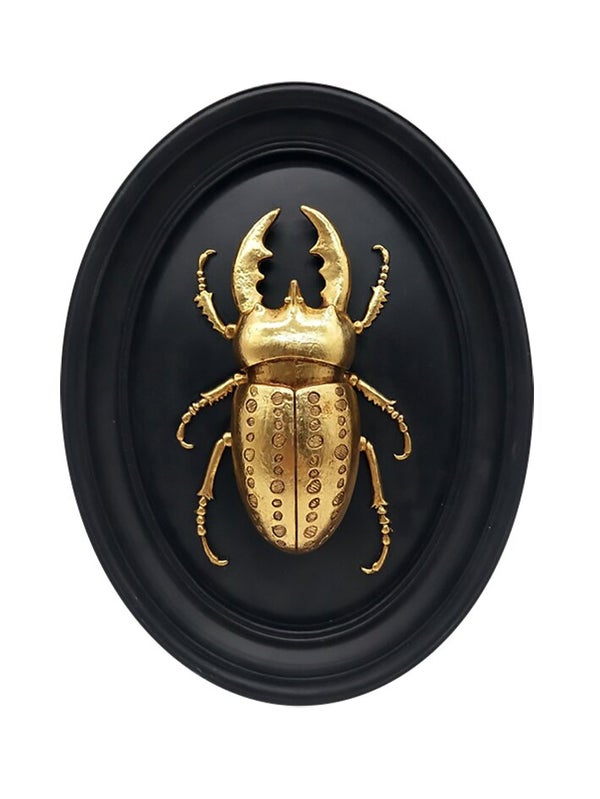 Décoration murale Lucane, noir et doré EMDE l.21 x H.27 cm