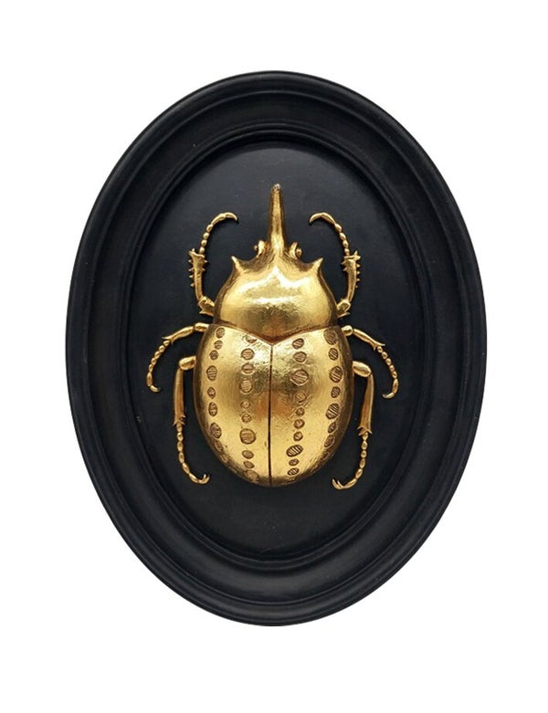 Décoration murale Scarabee, noir et doré EMDE l.21 x H.27 cm