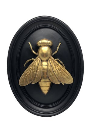 Décoration murale Abeille, noir et doré EMDE l.21 x H.27.5 cm