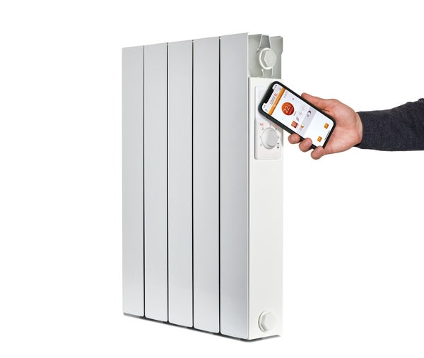 Radiateur électrique connecté à inertie sèche 1000 W UNIV'R CHAUFFAGE Eden blanc