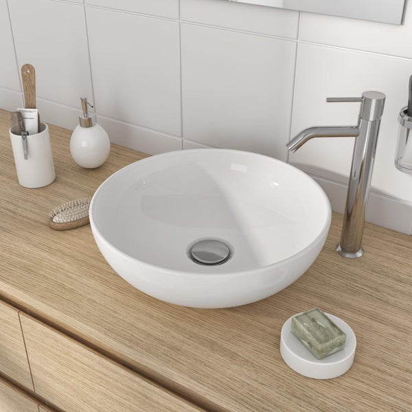 Lavabo à poser céramique rond Diam.38 cm