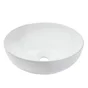 Vasque à poser céramique rond Essential Diam.33 cm blanc brillant