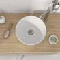 Vasque à poser céramique rond Essential Diam.33 cm blanc brillant