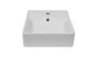 Vasque à poser céramique carré Square l.37 x P.42 cm blanc brillant