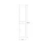 Colonne pour salle de bain GALICE 4, 2portes et 1 tiroir, l.35 x H.186.5 x P.30.5 cm, gris