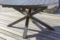 Table de jardin PELOSA 145/199X145 cm en aluminium gris anthracite