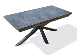 Table de jardin CAICOS 180/240X90 cm, aluminium et HPL, gris anthracite