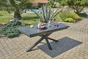 Table de jardin CAICOS 180/240X90 cm, aluminium et HPL, gris anthracite