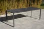 Table de jardin MEET (200x90 cm), aluminium laque et Epoxy, marbre noir