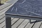 Table de jardin MEET (200x90 cm), aluminium laque et Epoxy, marbre noir