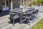 Table de jardin CAMARGUE 220x100 cm, aluminium gris anthracite