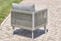 Salon de jardin d'angle MANOSQUE 7 places en aluminium - Coloris GRIS