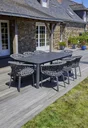 Fauteuil de jardin CAMARGUE en corde tissee et aluminium, gris anthracite