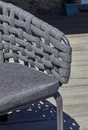 Fauteuil de jardin CAMARGUE en corde tissee et aluminium, gris anthracite