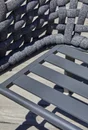 Fauteuil de jardin CAMARGUE en corde tissee et aluminium, gris anthracite
