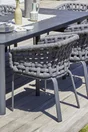 Fauteuil de jardin CAMARGUE en corde tissee et aluminium, gris anthracite
