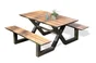 Table de jardin avec bancs VANCOUVER 150x164 cm, aluminium , gris anthracite