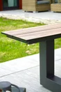 Table de jardin avec bancs VANCOUVER 150x164 cm, aluminium , gris anthracite