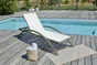 Bain de soleil BARCELONA empilable en aluminium, kaki
