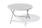 Table de jardin pliante MARIUS (diam. 110 cm) en aluminium - Coloris GRIS