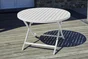 Table de jardin pliante MARIUS (diam. 110 cm) en aluminium - Coloris GRIS