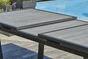 Table de jardin OLHOS 191/251x95 cm ,aluminium et céramique gris