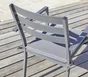Fauteuil de jardin empilable PELOSA en aluminium - Coloris GRIS ANTHRACITE