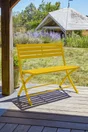 Banc de jardin pliant MARIUS en aluminium - Coloris MOUTARDE