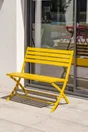 Banc de jardin pliant MARIUS en aluminium - Coloris MOUTARDE