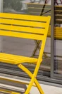 Banc de jardin pliant MARIUS en aluminium - Coloris MOUTARDE