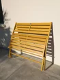 Banc de jardin pliant MARIUS en aluminium - Coloris MOUTARDE