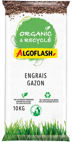 Engrais gazon 100% végétal ALGOFLASH, 10 kg