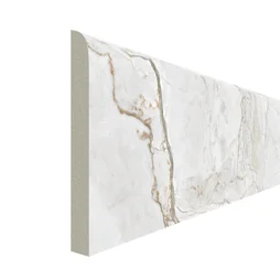Lot de 4 plinthes Décor blush blanc mat, l. 8 x L. 60 cm, Ep.9 mm