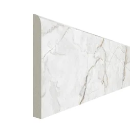 Lot de 4 plinthes Décor blush blanc brillant x L. 60 cm, Ep.9 mm