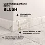 Lot de 4 plinthes Décor blush blanc brillant x L. 60 cm, Ep.9 mm