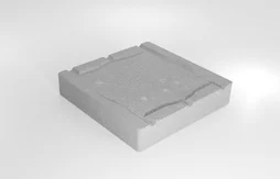 Dalle béton support de plot UNIVERSO, L.25 x l.25 cm x Ep.4.8 mm, gris