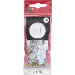 Sachet de 55 clous PVC, STANDERS, tête bombée, L.8 mm