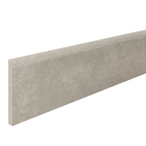 Lot de 3 plinthes Béton gris clair n°82, l. 8 x L. 45 cm, Ep.8.2 mm