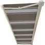 Store banne motorisé 4 x 3.5 m, toile laze taupe acrylique, AIX xl, blanc