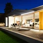 Store banne motorisé 5 x 3.5 m, toile carbone acrylique, AIX 2 xl, gris LED