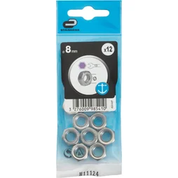 Sachet de 12 écrous inox, STANDERS