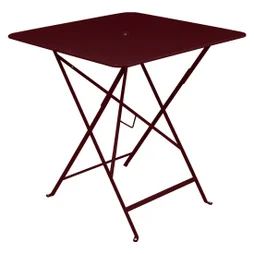Table de jardin FERMOB  carré 2 personnes rouge cerise