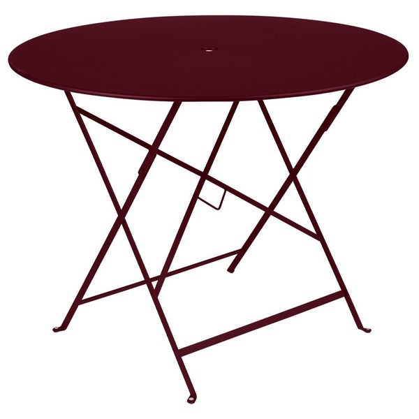 Table de jardin FERMOB ronde 2 personnes rouge cerise